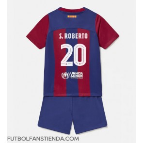 Barcelona Sergi Roberto #20 Primera Equipación Niños 2023-24 Manga Corta (+ Pantalones cortos)